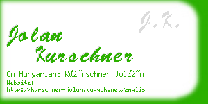 jolan kurschner business card